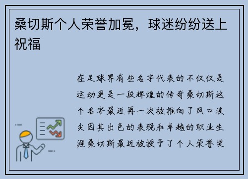 桑切斯个人荣誉加冕，球迷纷纷送上祝福